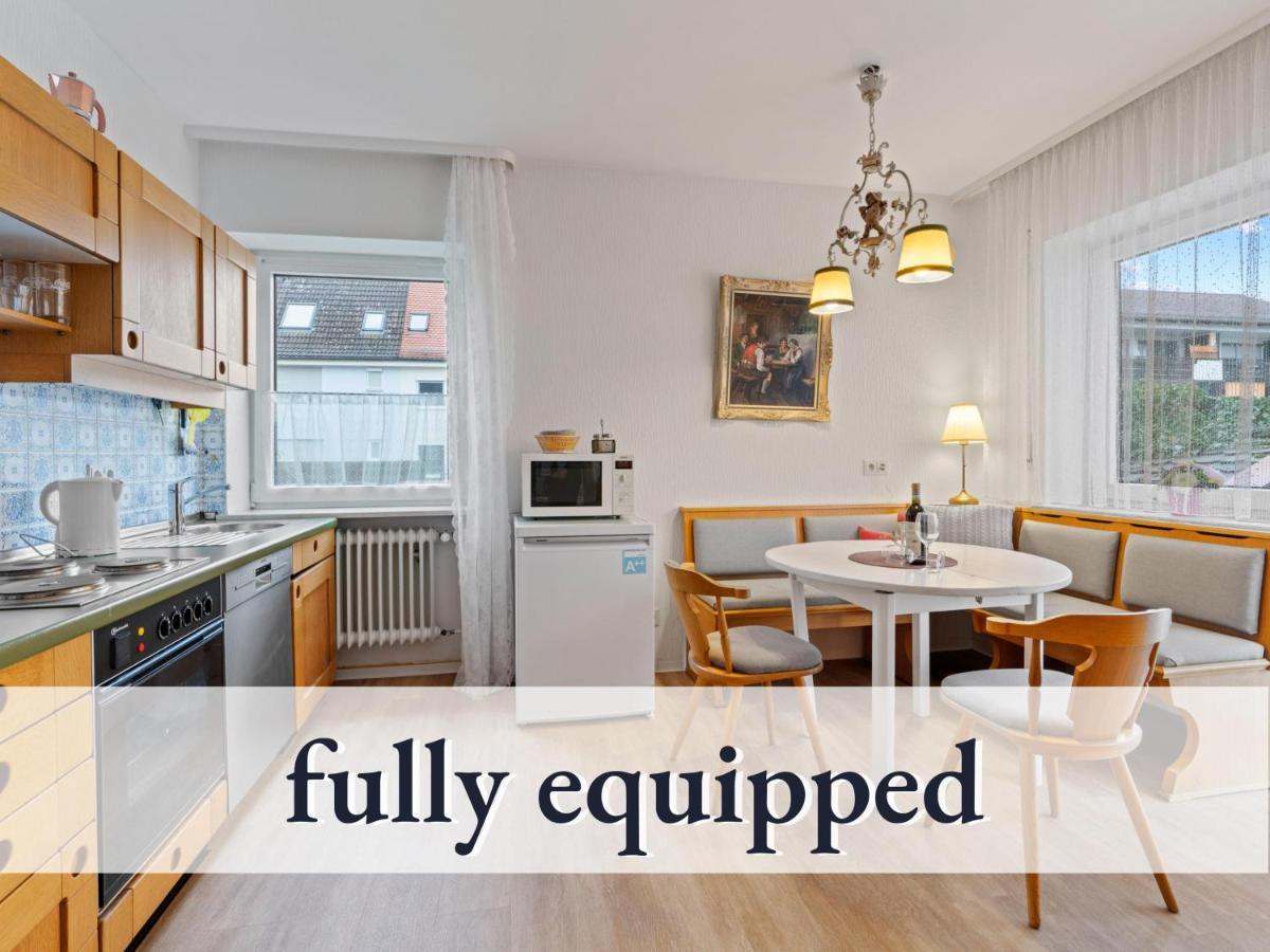 Sehr große Ferienwohnung in bester Lage mit großer Sonnenterrasse l Innenstadtnähe l 1 Minute zum Bahnhof l Große Küche l TV l Extra-WC l Free-WLAN l Willkommen im Hallo!-Apartment 5 Bad Wörishofen Exterior foto